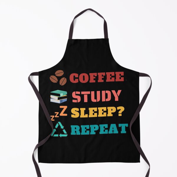 Item preview, Coffee Study Sleep Repeat Vintage Sunset Colors designed and sold by StarlightTales.