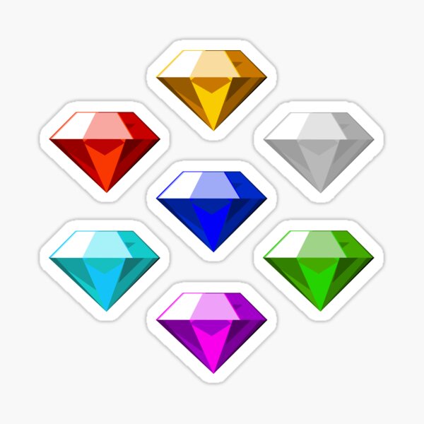 Sonic Chaos Emeralds Set of 7 in a Bag 