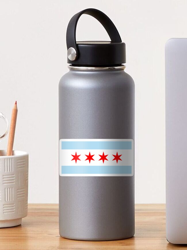 Thumbnail 1 of 3, Sticker, Chicago Flag designed and sold by MyIdentityShop.