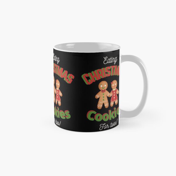 Item preview, Eating Christmas cookies for two- black designed and sold by BirdieMama.