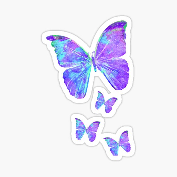 Purple Butterflies by Jan Marvin Sticker