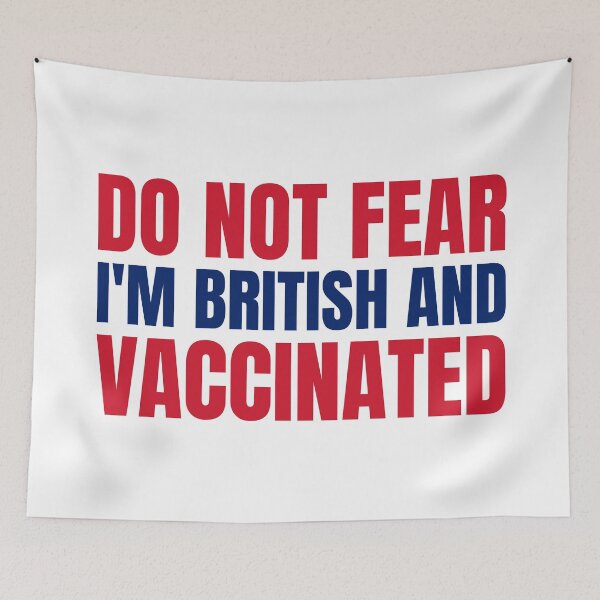 Item preview, BRITISH & VACCINATED (White Background) designed and sold by mind-illusions.