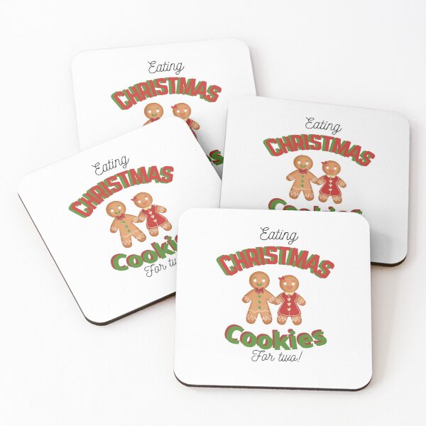 Item preview, Eating Christmas Cookies for two- white designed and sold by BirdieMama.