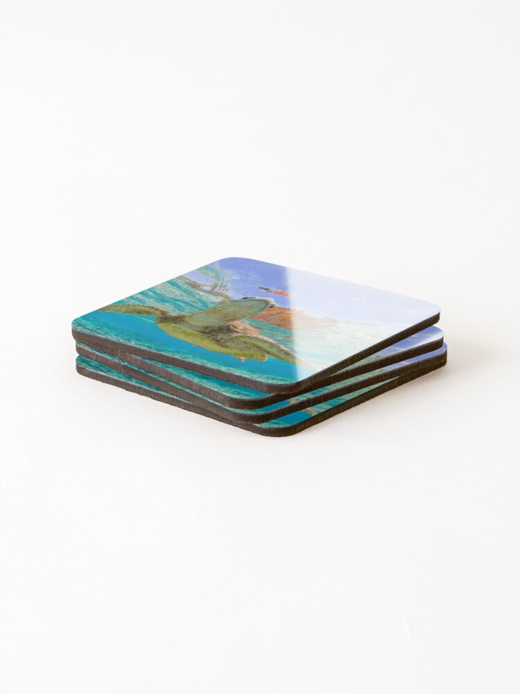 Thumbnail 4 of 5, Coasters (Set of 4), Shell reflection designed and sold by KaraMurphy.