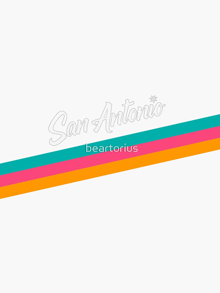 "San Antonio Spurs: Fiesta City Jersey 2020-21" Sticker by beartorius | Redbubble