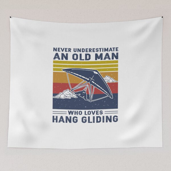 Item preview, Never underestimate an old man who loves hang gliding vintage designed and sold by chetme.