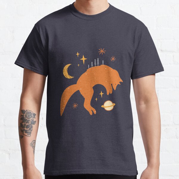 Space Foxes Minimalist Style Classic T-Shirt