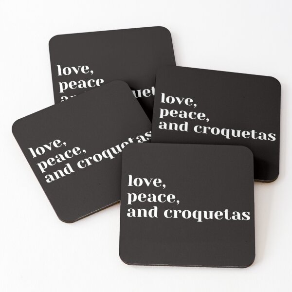 Item preview, Love Peace and Croquetas White designed and sold by Cubiches.