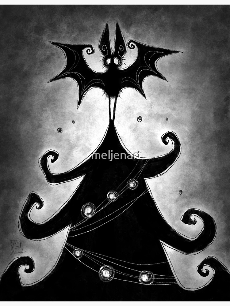 ""Creepmas Tree Topper" Cute Spooky Bat Tree Star" Sticker for Sale by