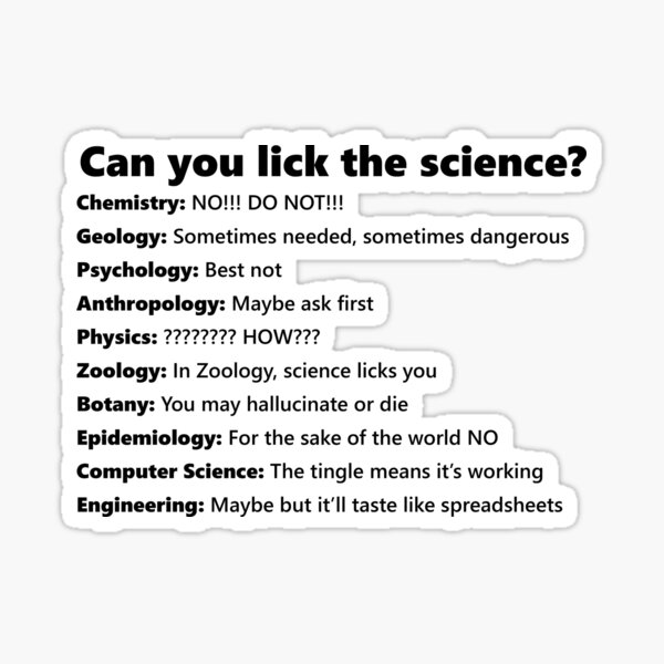 Item preview, Can you lick the science designed and sold by EngiNerding.