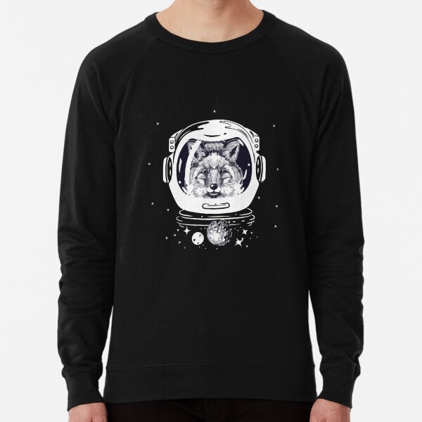 Space Foxes In Spacesuit Lightweight Sweatshirt
