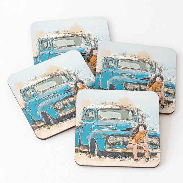 Item preview, Vintage American Pickup Truck. Watercolor. Illustration. designed and sold by shirtdan.