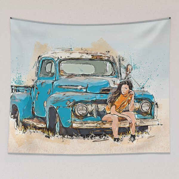 Item preview, Vintage American Pickup Truck. Watercolor. Illustration. designed and sold by shirtdan.