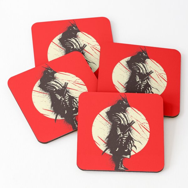 Item preview,  Samurai Paint Splash Against A Pale Full Moon designed and sold by H3rron-Arts.