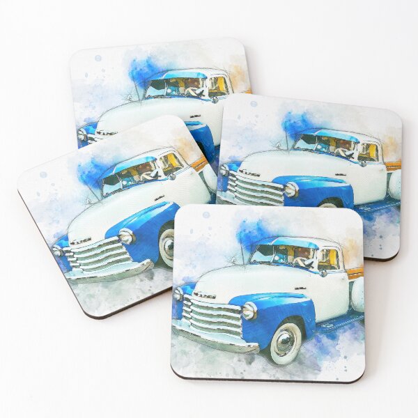Item preview, Vintage American Pickup Truck. Watercolor. Illustration. designed and sold by shirtdan.