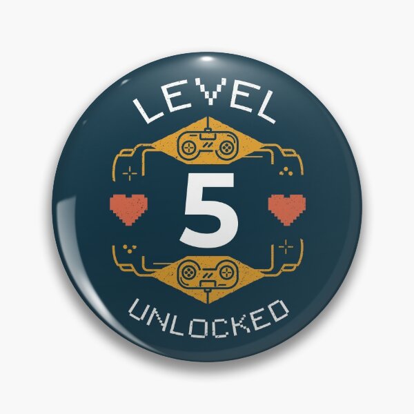 Artikelvorschau, Level 5 freigeschaltet | Retro Gaming Feier entworfen und verkauft von SLAG-Creative.