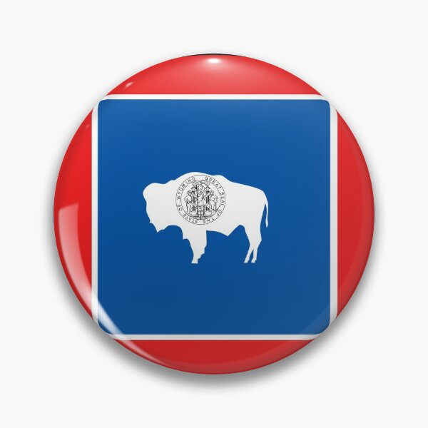 Item preview, Wyoming State Flag WY Flag Buffalo Bison Love Wyoming Gear designed and sold by DynamicDesign.