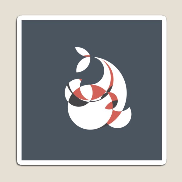koi fish (gray) Magnet