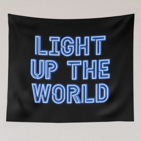 Item preview, Blue Light Up The World designed and sold by Elle  Hazlett.