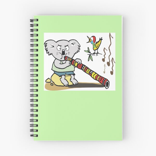 Item preview, Koala playing didgeridoo cartoon designed and sold by Al Benge - NZ & Australian Art.