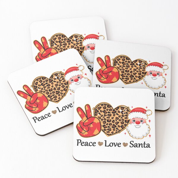 Item preview, Peace Love Santa Leopard Funny Christmas 2020 designed and sold by MisPuHoney.