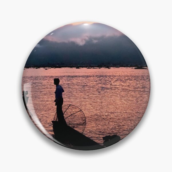 Item preview, Sunrise Fishing on Inle Lake designed and sold by Marylou Badeaux.