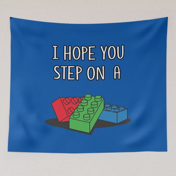 Item preview, AFOL Hope You Step On A Brick Toy Minifigure Funny designed and sold by JustLivinLife.