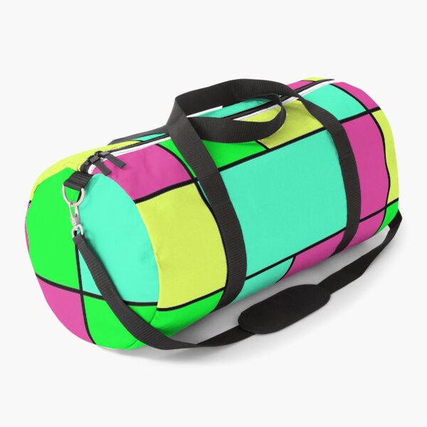 Item preview, An abstract geometric pattern . Cage green , blue , yellow , crimson .  designed and sold by fuzzyfox.