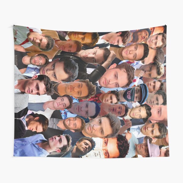 Ed Westwick Photo Collage Tapestry