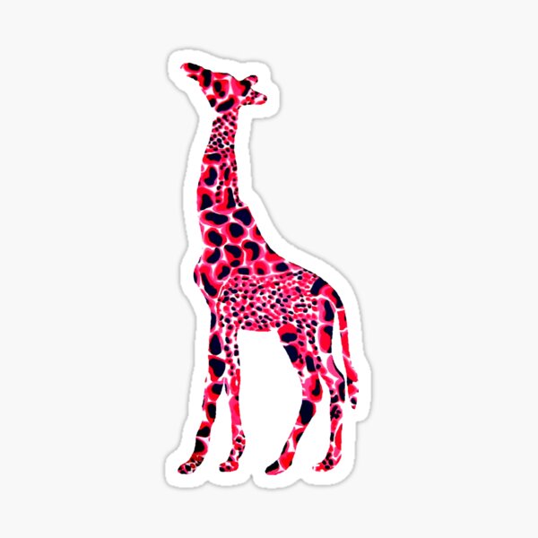 Red Giraffe Sticker