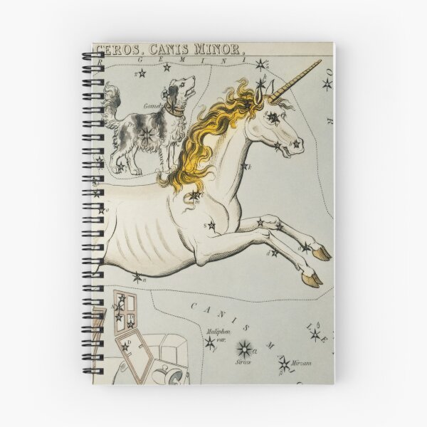 Item preview, Vintage Celestial astronomy unicorn and dog star constellation designed and sold by katakania.