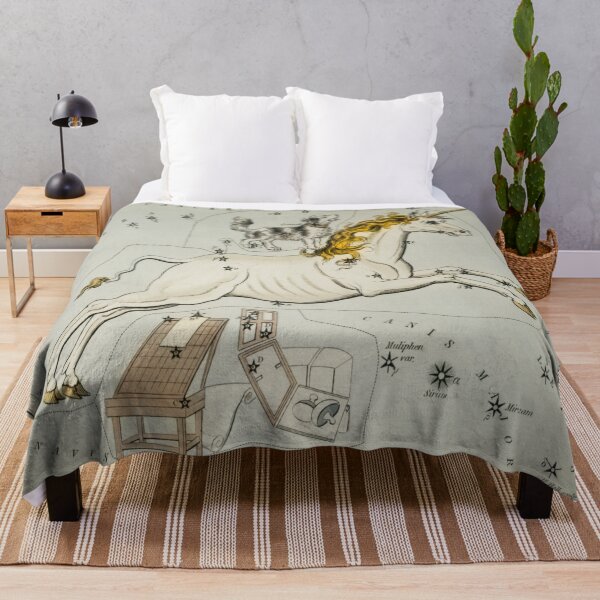 Item preview, Vintage Celestial astronomy unicorn and dog star constellation designed and sold by katakania.