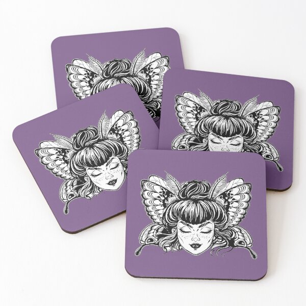 Item preview, Beautiful butterfly or moth with elf girl face designed and sold by ExocetMerch.