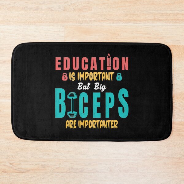 Item preview, Education Is Important but Big Biceps Are Importanter T-shirt - Funny Gym Gift For Workout Lovers - Gift Idea For Bodybuilders And Weight Trainers - Mens Sport T-Shirt designed and sold by Vikingstorm.