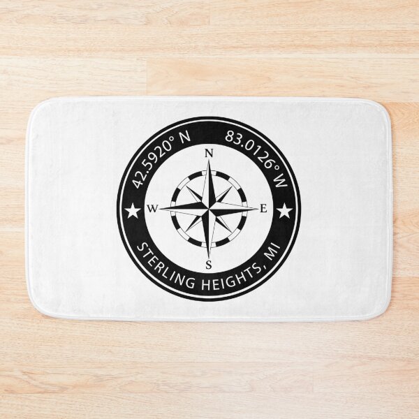 Item preview, Sterling Heights, Michigan Geographical Coordinates designed and sold by TeeOhGraphics.