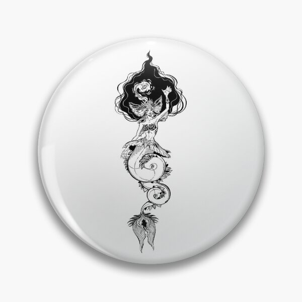 Item preview, Beautiful mermaid girl with evil Angler fish features with light in her hair designed and sold by ExocetMerch.