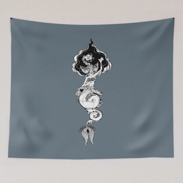 Item preview, Beautiful mermaid girl with evil Angler fish features with light in her hair designed and sold by ExocetMerch.