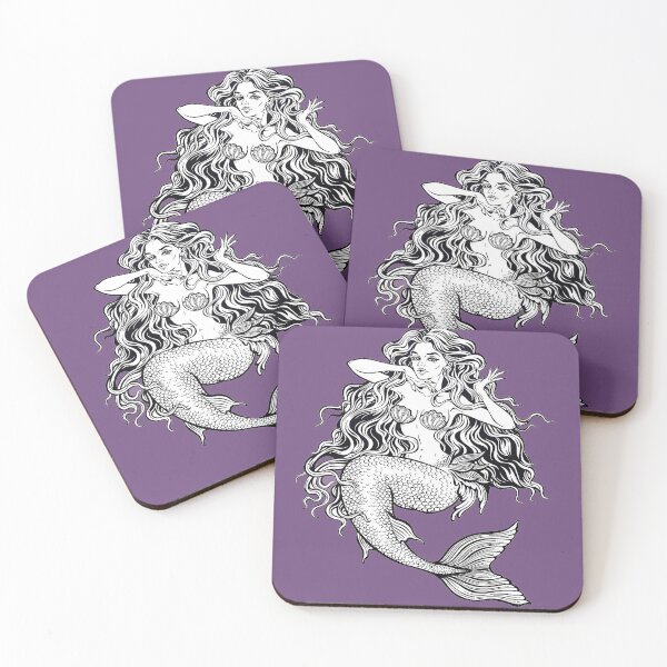 Item preview, Beautiful mermaid girl with fairytale hair art designed and sold by ExocetMerch.