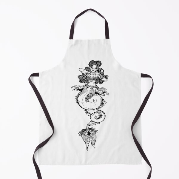 Item preview, Beautiful mermaid girl with long fish tail and vintage style hair designed and sold by ExocetMerch.