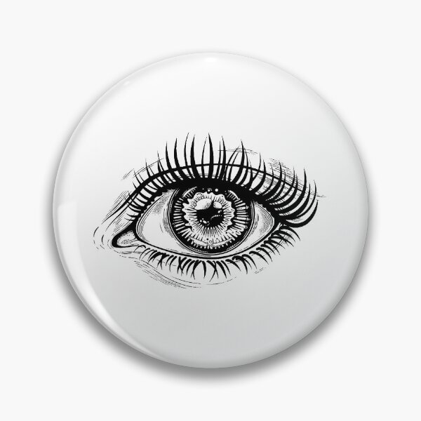 Item preview, Beautiful realistic eye with highly detailed pupil, iris and long dramatic eyelashes designed and sold by ExocetMerch.