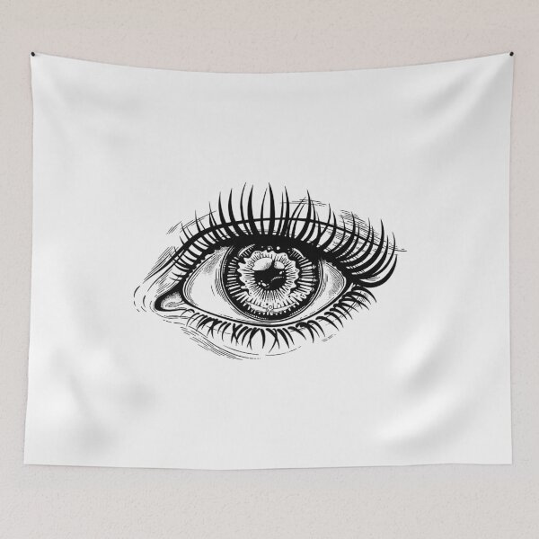 Item preview, Beautiful realistic eye with highly detailed pupil, iris and long dramatic eyelashes designed and sold by ExocetMerch.