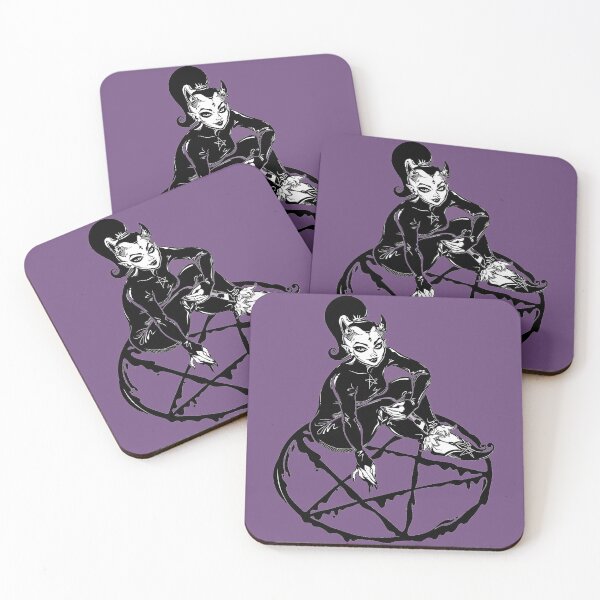 Item preview, Beautiful witch imp woman drawing a pentagram designed and sold by ExocetMerch.