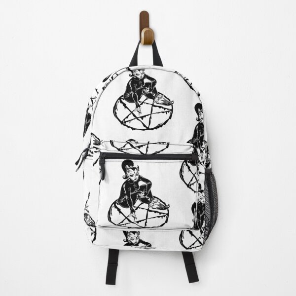 Item preview, Hermosa bruja imp mujer dibujando un pentagrama designed and sold by ExocetMerch.