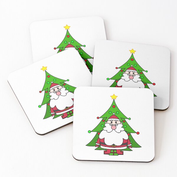 Item preview, Cartoon Santa and Christmas tree designed and sold by rydoesart.