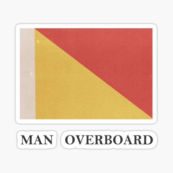 Nautical flag: Man Overboard Sticker