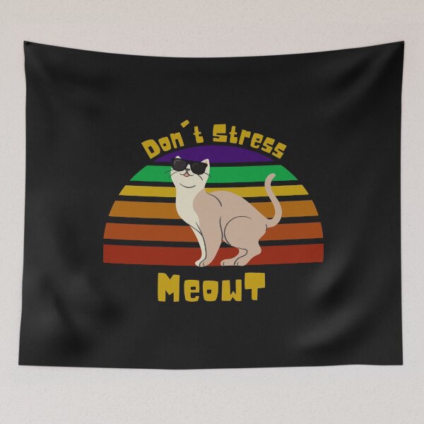 Item preview, Don't Stress MeowT - Cute Cat designed and sold by Paradox Gifts.