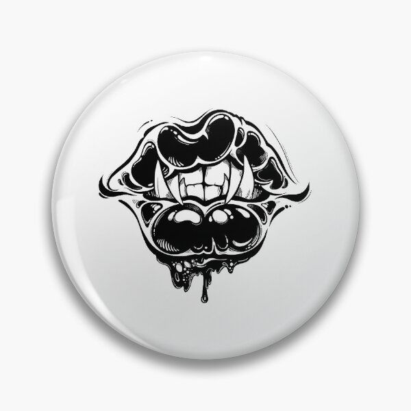 Item preview, Bloody magic vampire demon lips and mouth with fangs designed and sold by ExocetMerch.