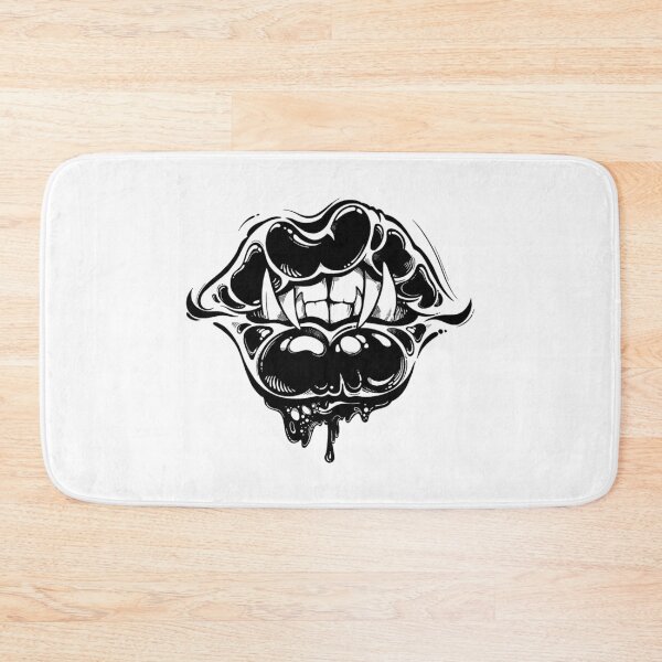 Item preview, Bloody magic vampire demon lips and mouth with fangs designed and sold by ExocetMerch.