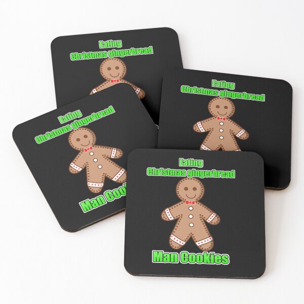 Item preview, Eating Christmas gingerbread man cookies designed and sold by Fine Art California.