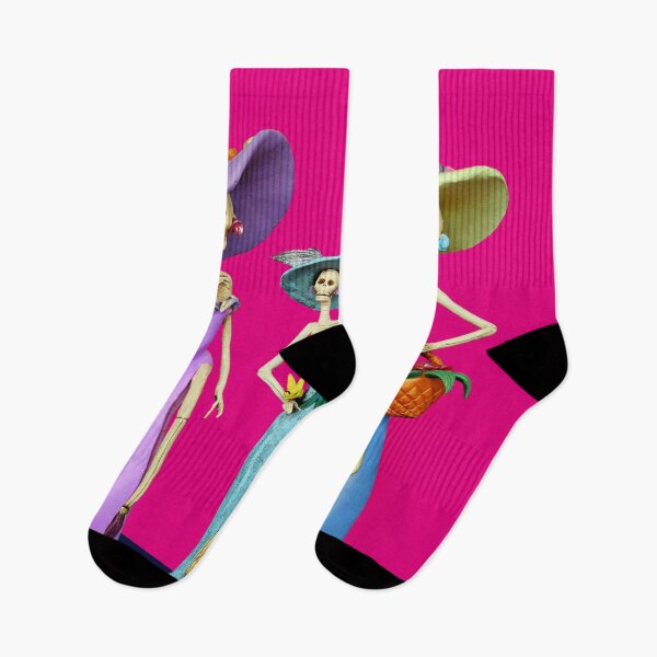 Item preview, Three Catrinas on a hot pink background designed and sold by Rivercoatl.